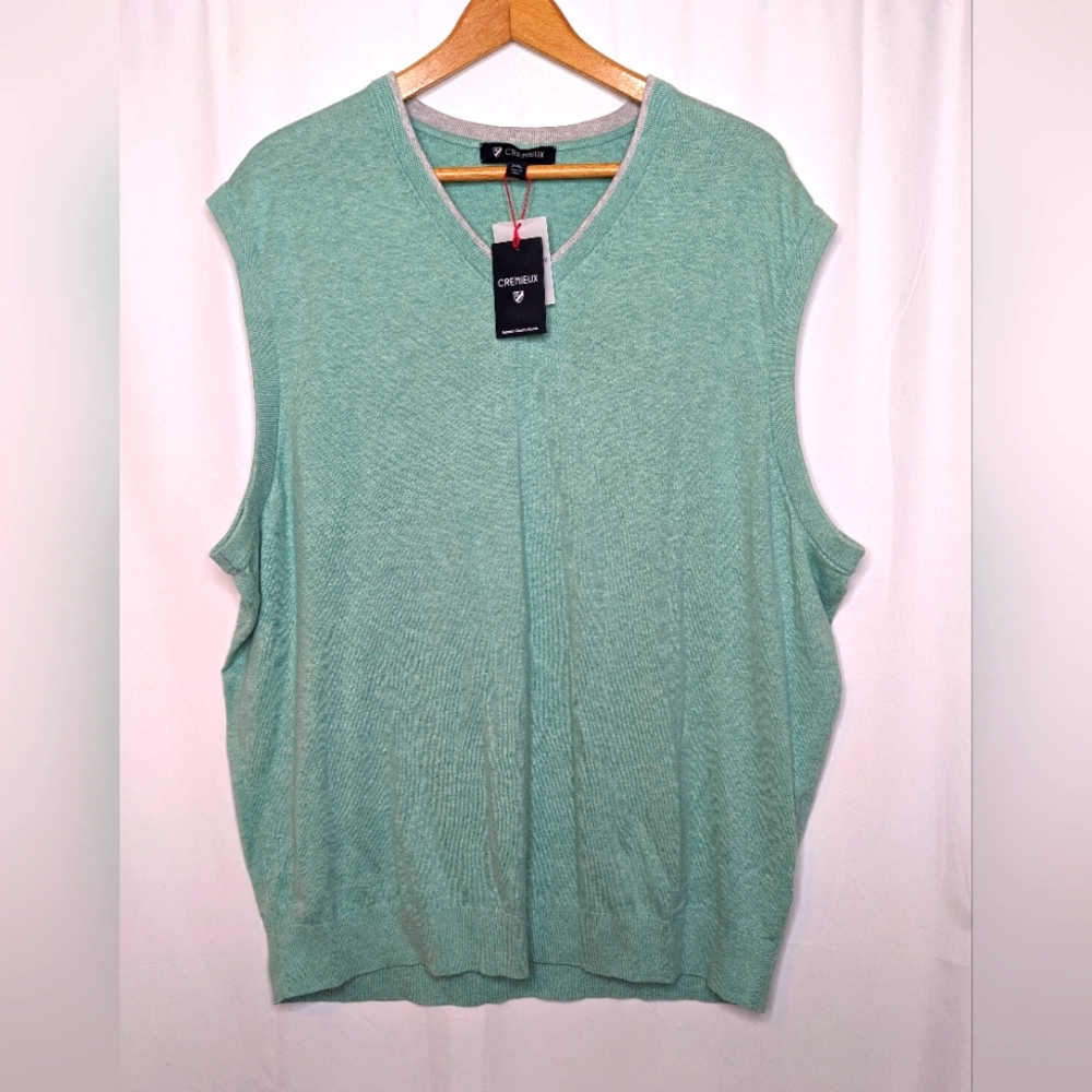CREMIEUX Cotton & Silk Golf Sweater Vest